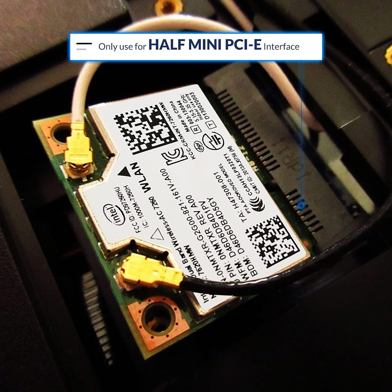 7260HMW 7260AC Dual-Band 867Mps Bluetooth 4.0 Notebook Wireless Network Card Mini PCI-E Interface