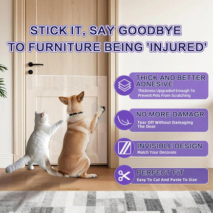 [Verdicktes Vinyl] Möbelschutz gegen Katzenkratzer, 411 x 38 cm (162" x 15") Couchschutz gegen Katzenkrallen, einseitig selbstklebender Möbelschutz gegen Kratzer, extra große Größe schützt mehr Möbel + 50 Befestigungsmaterial