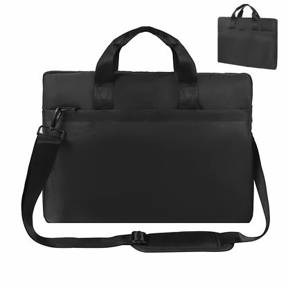 Hochwertige schwarze Laptoptasche (17,3–18,4 Zoll) mit Schultergurt, DVD-Player-Tasche, Malkartontasche, passend für Dell, HP, ASUS, MacBook Pro, 2-lagiges Design, robust, leicht