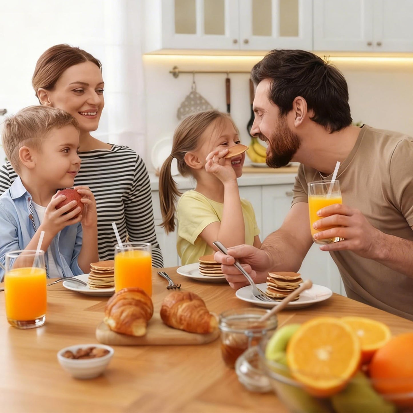 [Einzeln verpackt] 100 Stück Einweg-Trinkhalme aus Kunststoff – 21 cm x 0,6 cm, transparente Trinkhalme für heiße und kalte Getränke, Säfte, Kaffee und Cocktails