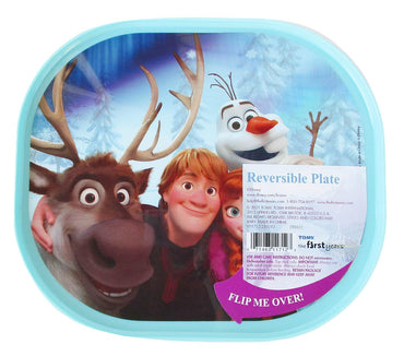 Show-Offs Reversible Character BPA Free Plate - 8 x 7 Inches (Elsa & Anna), Medium