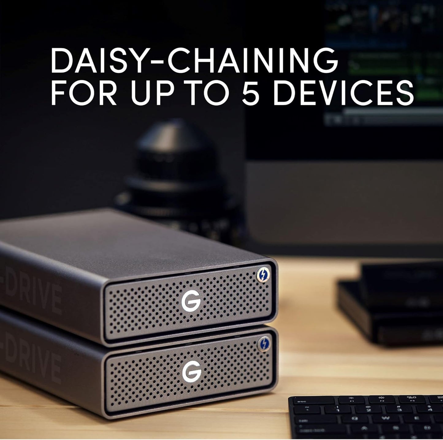 SanDisk Professional 4 TB G-Drive PRO, Desktop-Festplatte der Enterprise-Klasse, Thunderbolt 3 (20 Gbit/s), USB-C (5 Gbit/s), 7200 U/min Ultrastar-Laufwerk 