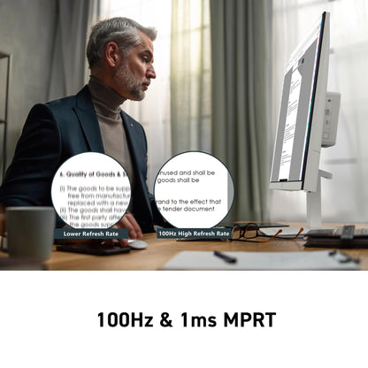MSI PRO MP273QW E2 AMZ 27-Zoll IPS-Monitor (2560 x 1440 (QHD)), 100 Hz, Adaptive-Sync, HDMI, VESA-Halterung, neigbar, Lautsprecher, 1 ms Reaktionszeit, Weiß