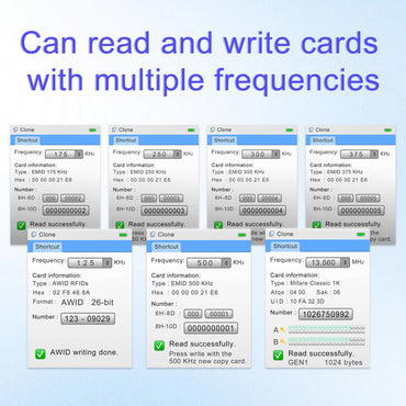 XIXEI X7 NFC RFID Card Copier Reader Writer Duplicator for Mulit Frequency Read and Writer Smart Card Programming Card(5 pcs rewritable Cards 5 pcs UID keyfobs 5pcs T5577 keyfobs)