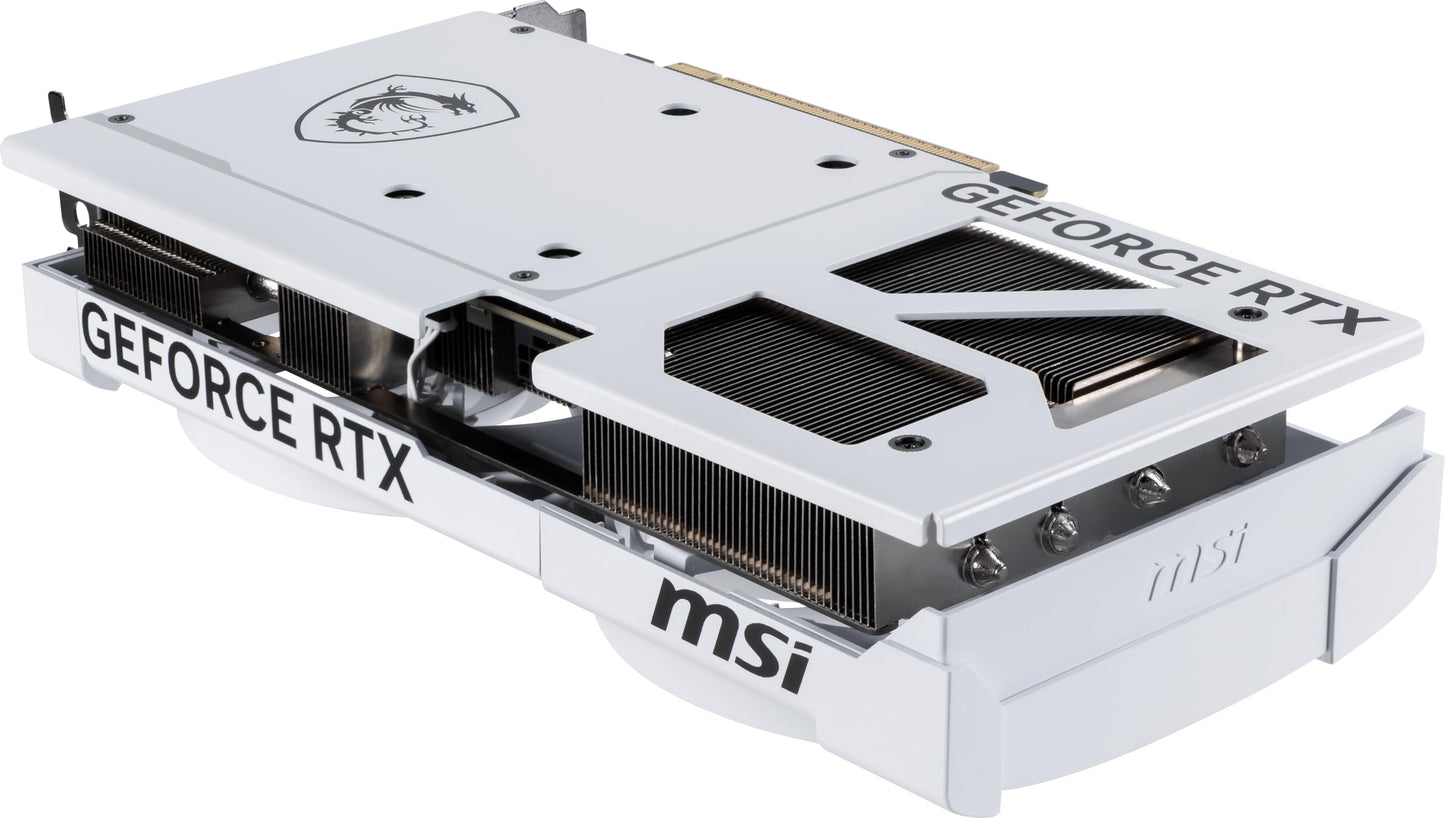 MSI Gaming RTX 5070 12G Ventus 2X OC White Graphics Card (12GB GDDR7, 192-bit, Extreme Performance: 2557 MHz, DisplayPort x3 2.1a, HDMI 2.1b, NVIDIA Blackwell Architecture)