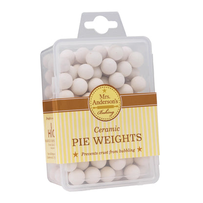 Mrs. Anderson's Baking Pie Weights | Natural Ceramic Stoneware Beads for Blind Baking | Heat-Safe, Food-Safe, Easy to Use | Prevents Shrinking, Puffing, Bubbling | Individual Weighted Balls