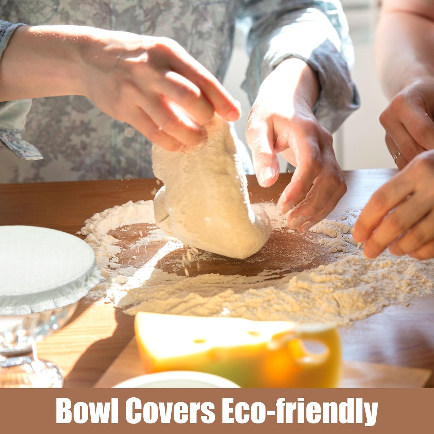 Patelai 10 Stück wiederverwendbare Schüsselabdeckungen in 5 Größen, elastische Lebensmittelaufbewahrungs-Schüsselabdeckungen aus dehnbarem Stoff, Deckel für Brot, Sauerteig, zum Gehenlassen von Lebensmitteln, Obst und Resten (Erdfarben)