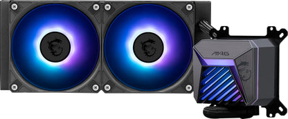 MSI MAG CORELIQUID A15 240 - AIO ARGB CPU Liquid Cooler - 240mm Radiator - LGA 1851 Ready - Dual 120mm ARGB PWM Fans, Black