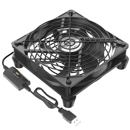 Leiser 120-mm-USB-Lüfter von Zirsso (5 V) für Receiver, DVR, PlayStation, Xbox, Computer und Gehäusekühlung