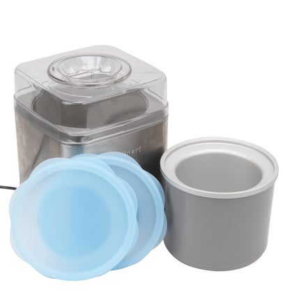 PUREKRA Silikondeckel für Cuisinart 2-Quart-Gefrierschüssel, 2er-Pack wiederverwendbare Deckel für Cuisinart Eismaschine, spülmaschinen-, mikrowellen- und gefriergeeignet, Küchenzubehör