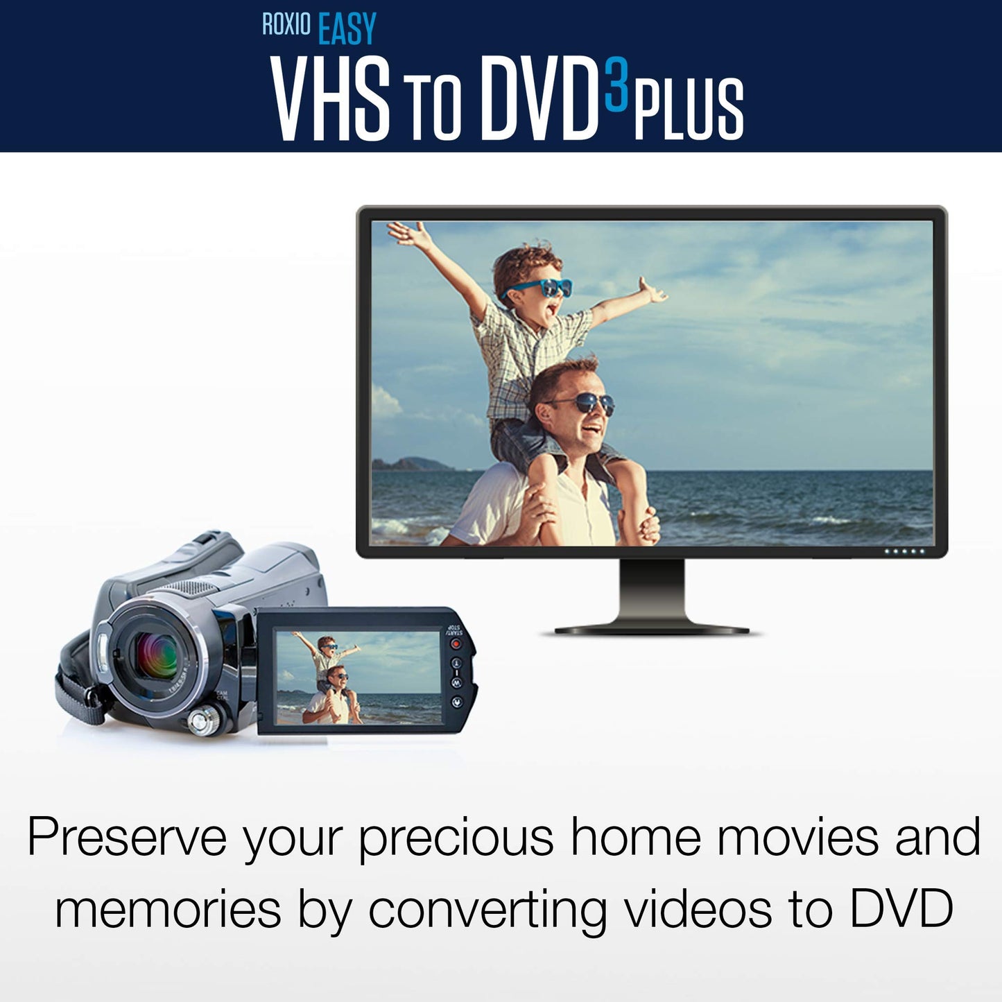 Roxio Easy VHS to DVD 3 Plus | VHS, Hi8, V8 Video to DVD or Digital Converter | Amazon Exclusive 2 Bonus DVDs [Windows Disc]