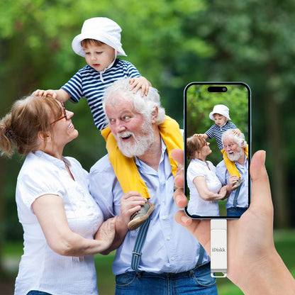 【Apple-zertifiziert 1 TB】 iDiskk Fotospeicher iPhone-Flash-Laufwerk/Fotostick für iPhone (14/13/12/11 Pro/Plus/Pro Max, 13/12 Mini, XR, XS, XS Max, X), Lightning iPad, MacBook/PC Externer USB-Speicher