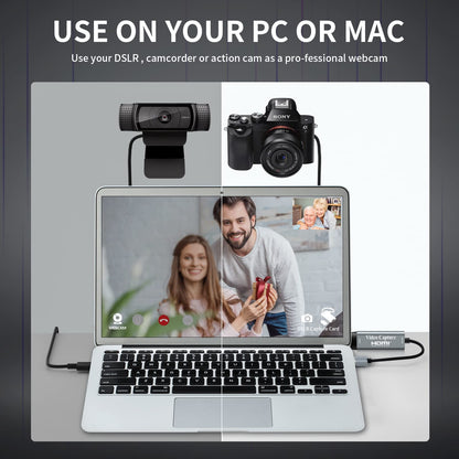 Papeaso Video Capture Cards, 4K HDMI to USB 3.0 Video Capture Device, 1080P HD 60fps Broadcast Live and Record Video Audio Grabber for Gaming, Streaming, Teaching, Video Conference (Silver)