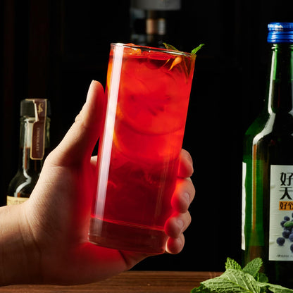 PARACITY Highball-Gläser, 4er-Set, Trinkgläser 10 oz, Klarglasbecher, hohe Tumbler-Wassergläser, Gläserset für Cocktails, Kaffee, Mojitos