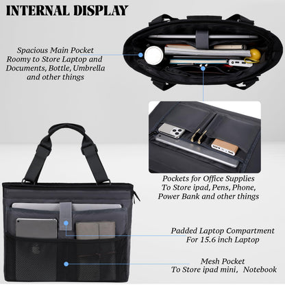 mygreen Tokyo Tote Messenger Backpack Convertible Tote Bag and Backpack, Fits 15.6" Laptop