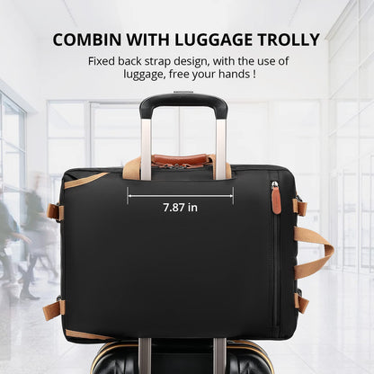 MOLNIA 3 in 1 Laptop Bag for Men, 17.3 Inch Work Bags for Men, Laptop Backpack, Briefcases, Messenger Bag, Computer Bags for Laptops for Men Women, Black