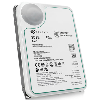Seagate Exos 20TB 7.2K RPM SATA 6Gb/s 3.5in Enterprise HDD ST20000NM002C (Renewed)