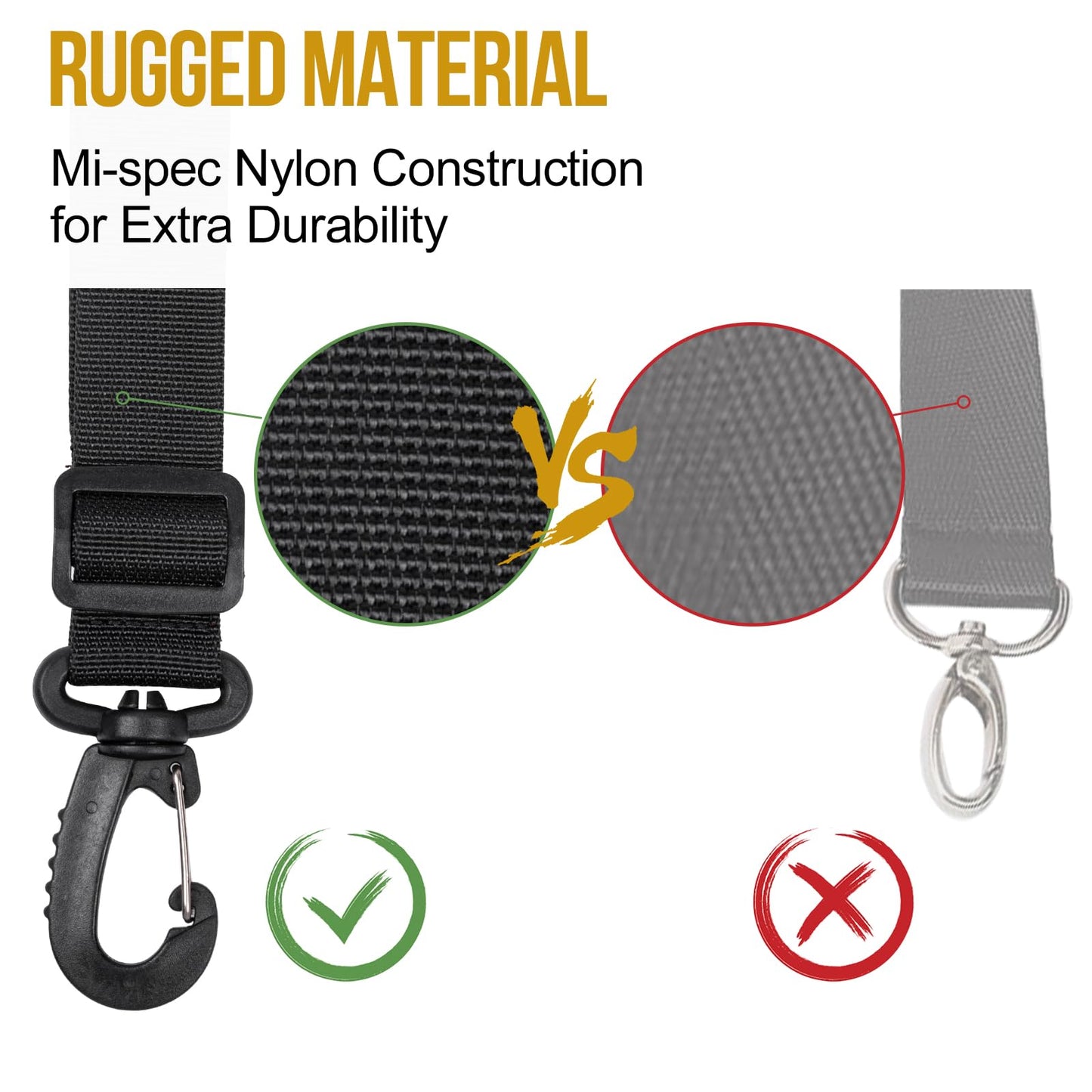 OneTigris Shoulder Straps Replacement Adjustable Strap for Briefcase Messenger Bag (2PC, Black)