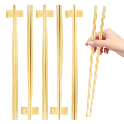 9.5 Inch X 5 Pairs Chopsticks,Reusable,Simplea and Minimalistic Design,More Size Choices 7"/9.5"/12"