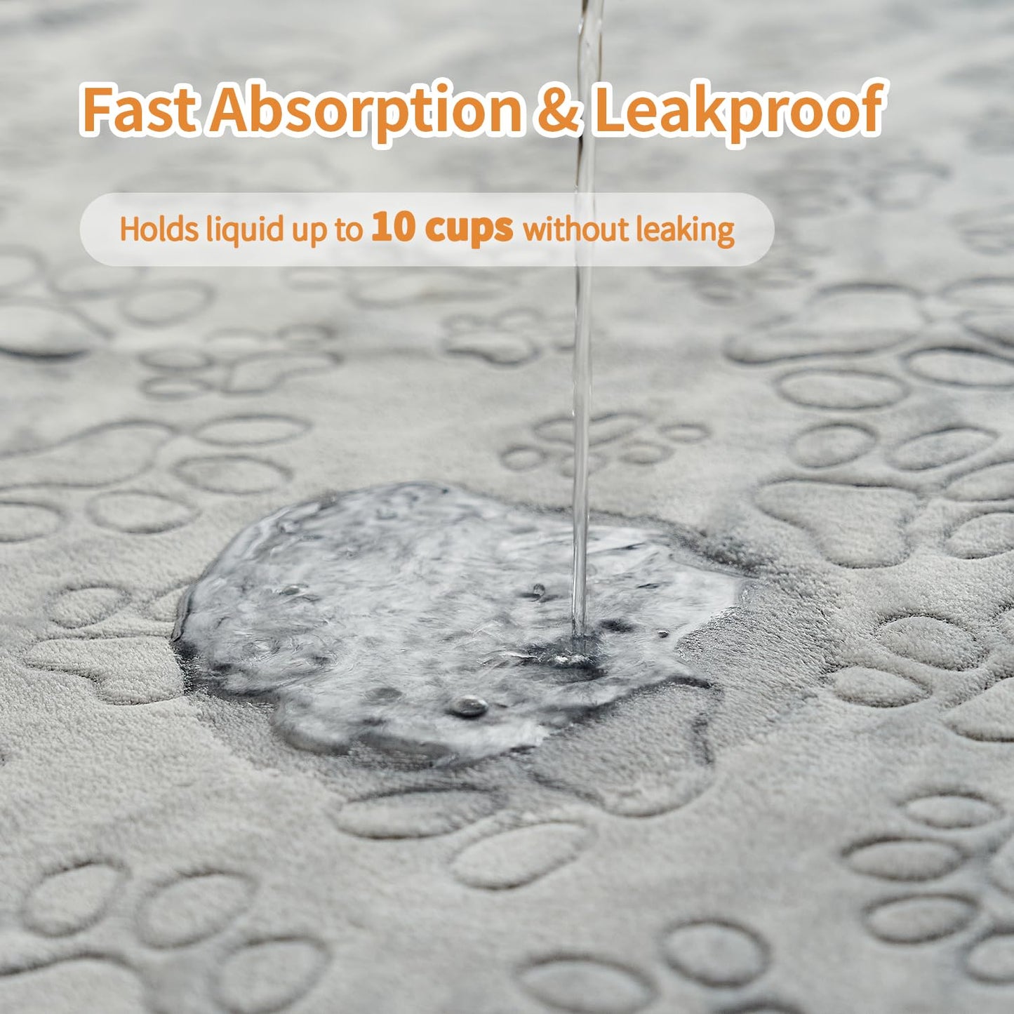 Qeils Wiederverwendbare Welpenunterlagen, 2er-Pack waschbare Welpenunterlagen, wasserdichte und rutschfeste Unterlage, saugfähige und auslaufsichere Trainingsmatten für Toilette, Box, Laufstall, Bett, Sofa, 45,7 x 61 cm