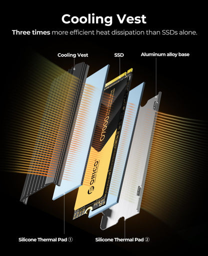 ORICO 2TB NVMe SSD PCIe 4.0- Up to 7000MB/s, M.2 SSD 2280 PCIe 4.0X4 Internal Solid State Drive, Fast Heat Dissipation, Compatible with macOS Windows for Gamers and Creators-O7000 (2TB)