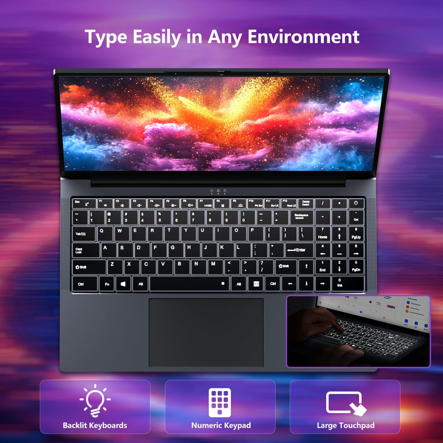 Omnica 2025 Laptop i5, 16 inch Laptop Computer Up to 3.60GHz, Traditional Laptop Computers with 16GB RAM 1TB SSD, FHD 1920x1200, 180° Angle Open, Backlit Keyboard, Lap top for Student Business Work