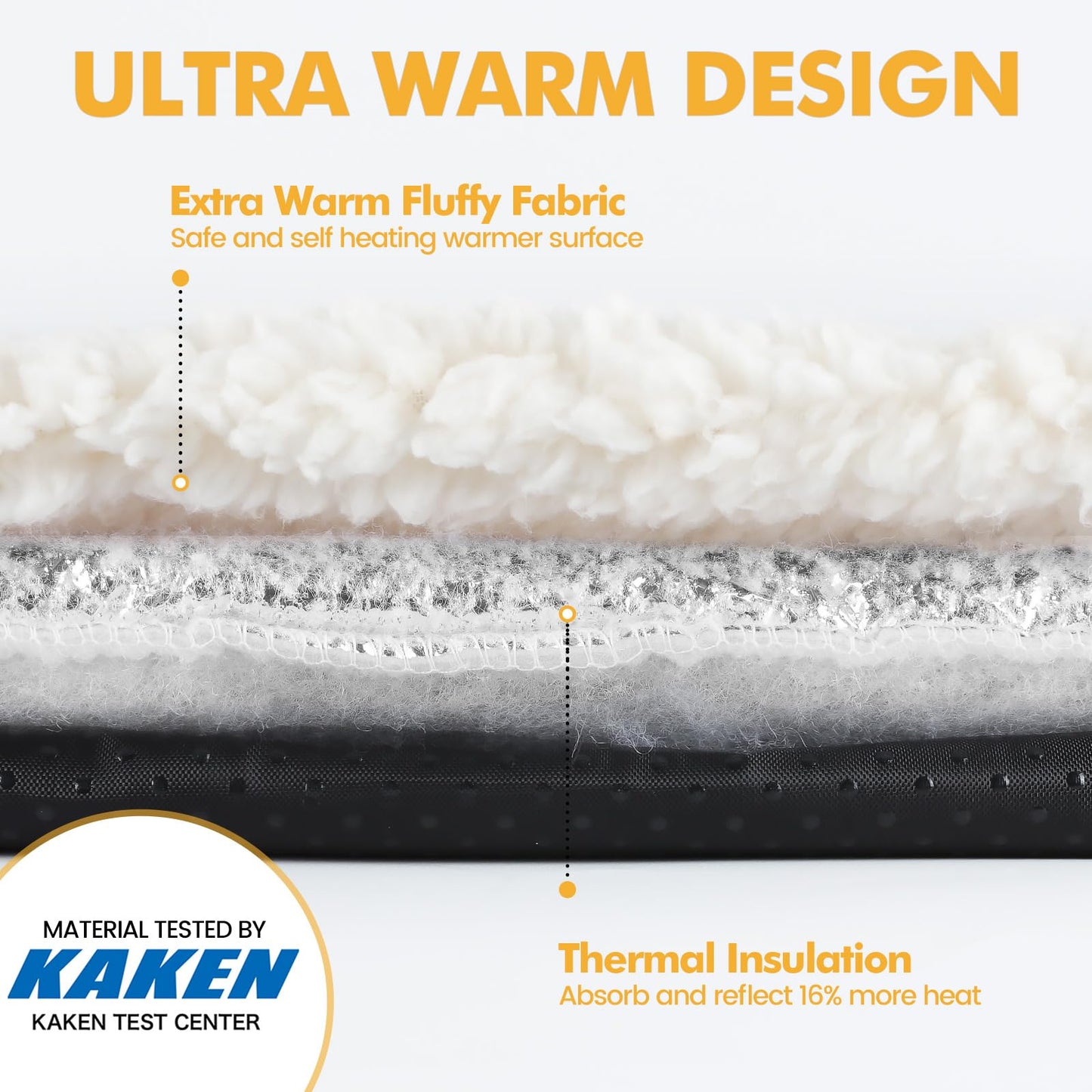 Self Warming Cat Bed Self Heating Cat Dog Mat 24 x 18 inch Extra Warm Thermal Pet Pad for Indoor Outdoor Pets with Removable Cover Non-Slip Bottom Washable Non Electric