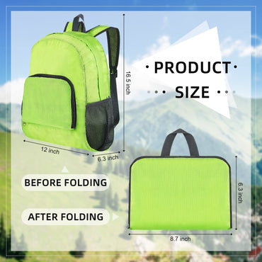 Reginary 5er-Pack faltbare Rucksäcke, leicht, praktisch, ideal für Reisen, Camping, Wandern, Schule, Outdoor- und Indoor-Sportarten.