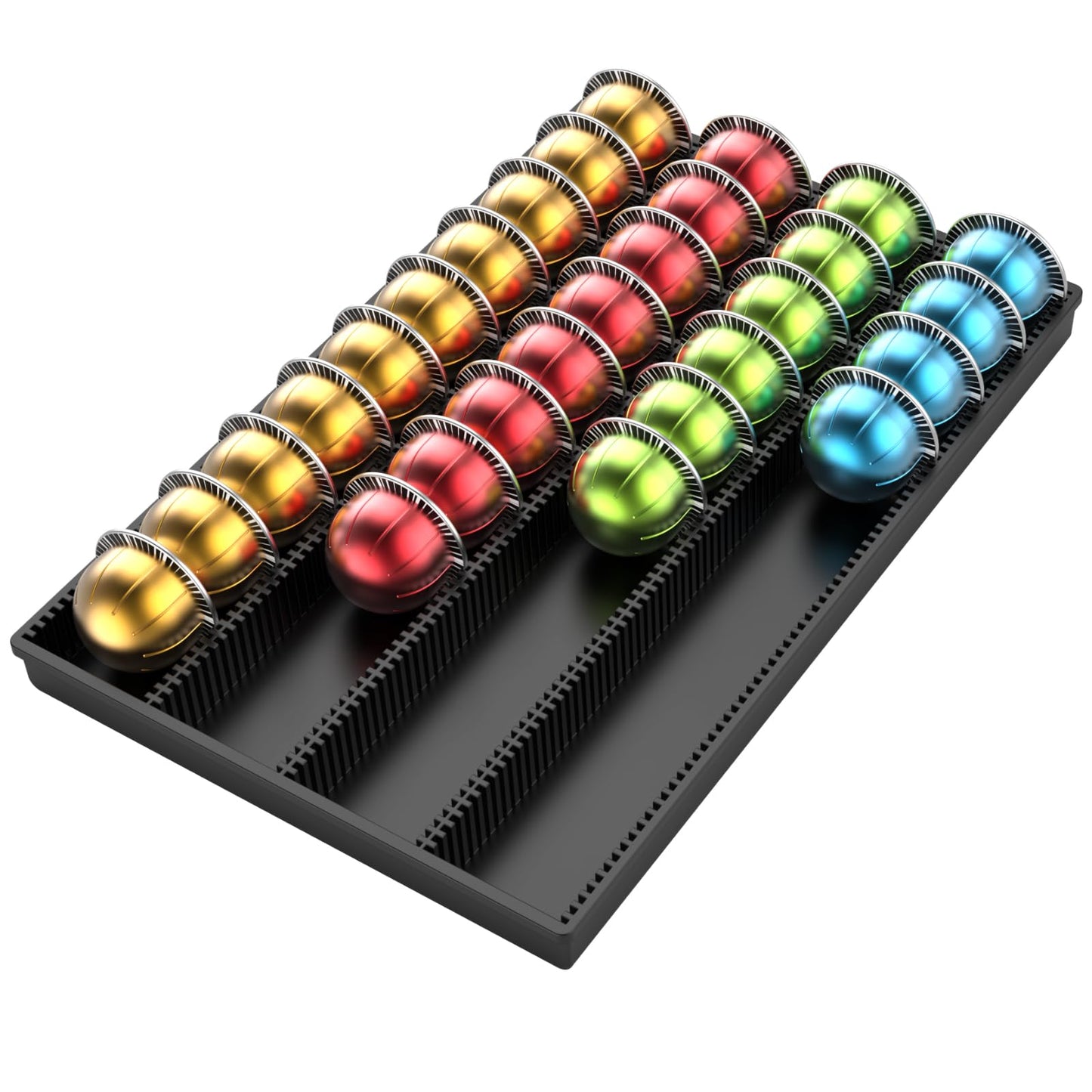 SZWQILIN Coffee Pod Storage Holder Drawer Insert for Counter Compatible Nespresso Vertuo Vertuoline Capsules for Home, Office, Coffee Station（black）
