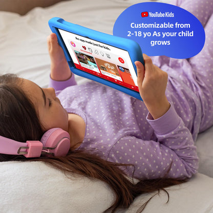 plimpton 2025 Upgraded Kids Tablet, 10 Inch Android 15 Tablet for Kids with Case Included, Octa-Core, Google Kids Space, Parental Control, 4GB+64GB, WiFi, BT5.3, YouTube, Great Gift for Toddler