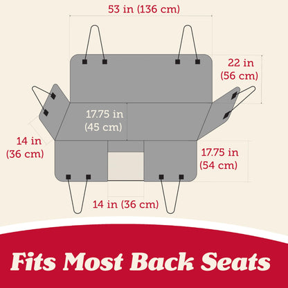 Lusso Gear Dog Car Seat Cover - Waterproof Non-Slip Car Back Seat Protector - Rear Car Seat Cover for Dogs - Universal Fit for Sedans Trucks SUVs - Scratchproof Backseat Car Cover - Machine Washable