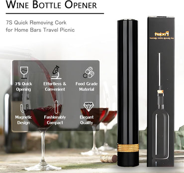Mini Wine Opener | Travel Portable Pocket Air Pressure Pump Wine Bottle Opener | Assemblable Design Corkscrew 7S Quick Bottle Opening | for Home, Restaurant, Party,Wine Lovers