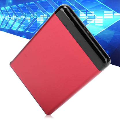 Portable Hard Disk Box USB3.0 Mobile Hard Disk Box Aluminum Alloy Disk Box 2.5in SSD/ SATA Aluminum Alloy Enclosure 8TB for Outdoor Working Laptop Accessories Computer(red)