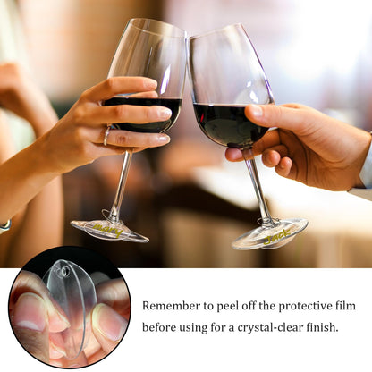 Philbinden 50 Stück Weinglasanhänger - Runde, unbeschriftete Acryl-Weinglasmarker für Stielgläser - Ideal für Weihnachts-, Hochzeits-, Weinproben-, Party-, Martini- und Geburtstagsdekorationen