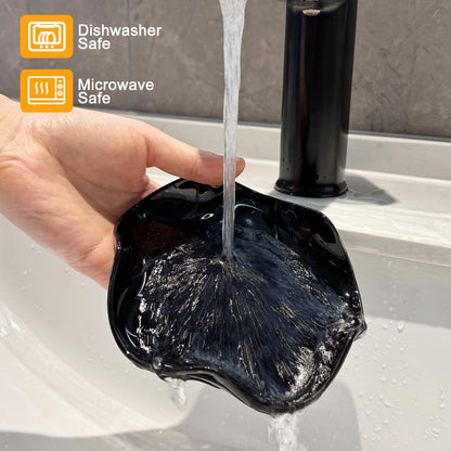 SVLX YIXVN Spoon Rest for Stove Top, 5.3 Inch Ceramic Spoon Holder for Kitchen Counter, Coffee Ladle Holder, Utensil Rest for Cooking, Housewarming Gifts (Black)