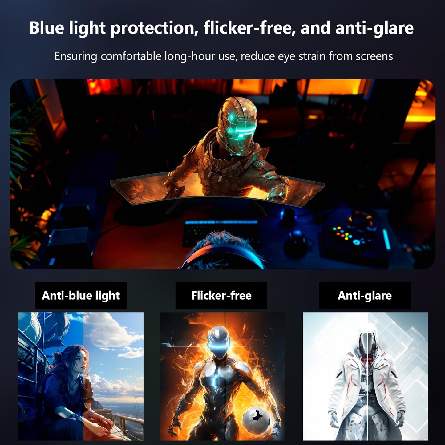 Z-Edge 32 inch Curved Gaming Monitor, FHD 1080P 240Hz Curved Monitor,1500R Computer Monitor, MPRT 1ms Monitor, UG32P 2X DP 1.4 Ports and 2X HDMI 2.0 Ports