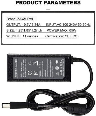 ZAYAUPVL 65W 7.4mm Tip Replacement AC Adapter for Dell Latitude 3190 7470 5580 7280 LA65NS2-01 E5570 E7450 E6430 E6410 E6440 E7440 E7470 E5440 E5470 E7240 Laptop Power Supply Cord