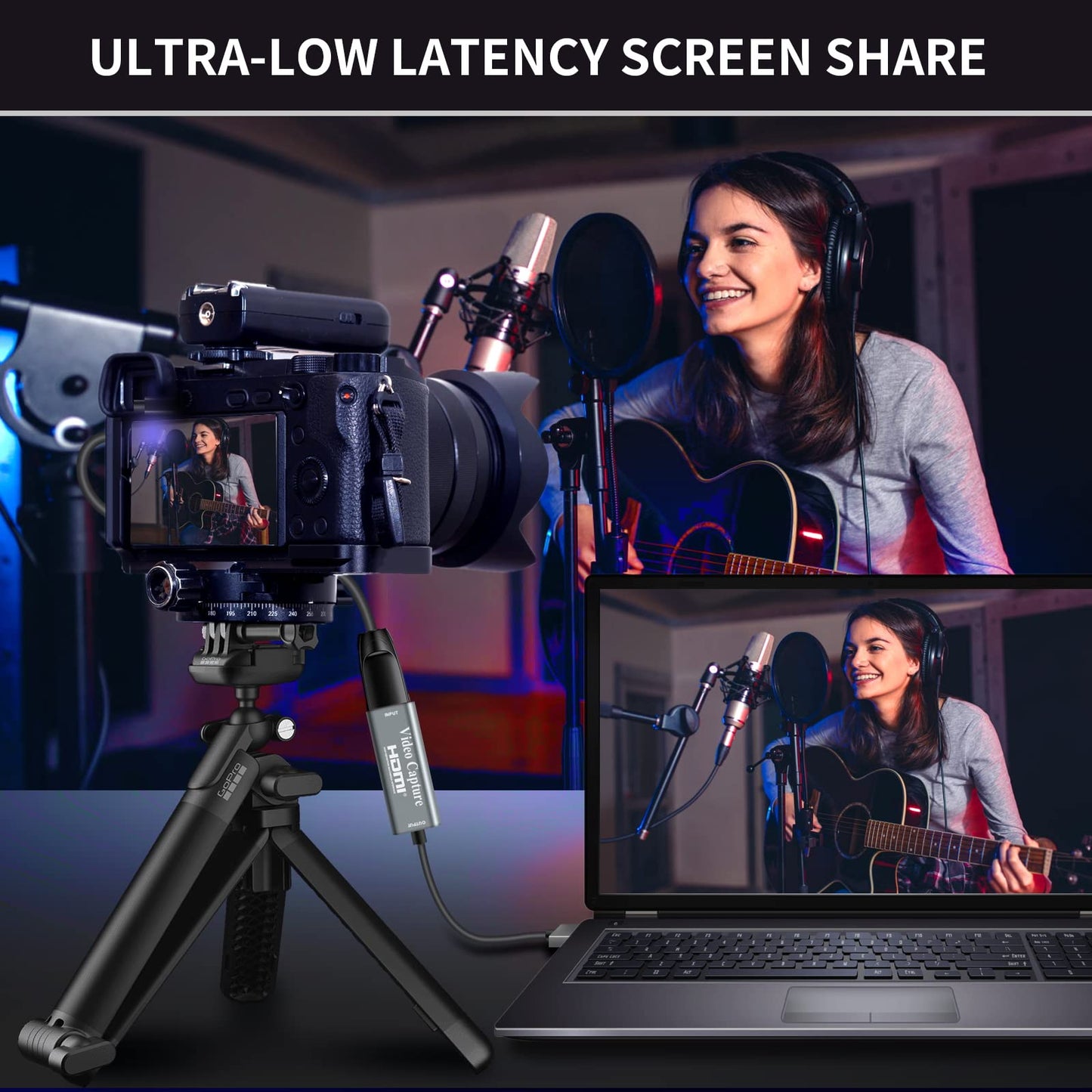 Papeaso Video Capture Cards, 4K HDMI to USB 3.0 Video Capture Device, 1080P HD 60fps Broadcast Live and Record Video Audio Grabber for Gaming, Streaming, Teaching, Video Conference (Silver)