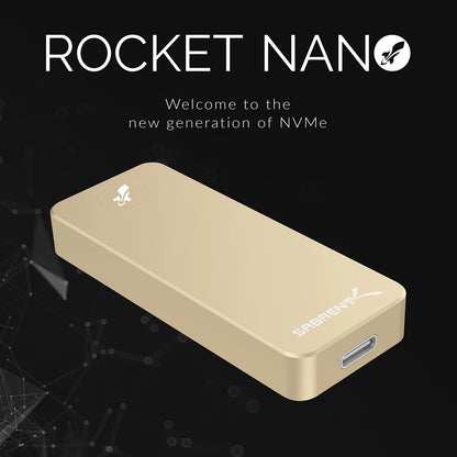 SABRENT 1TB Rocket Nano External Aluminum SSD Up to 1000MB/s (Pink) (SB-1TB-NANO-PNK)