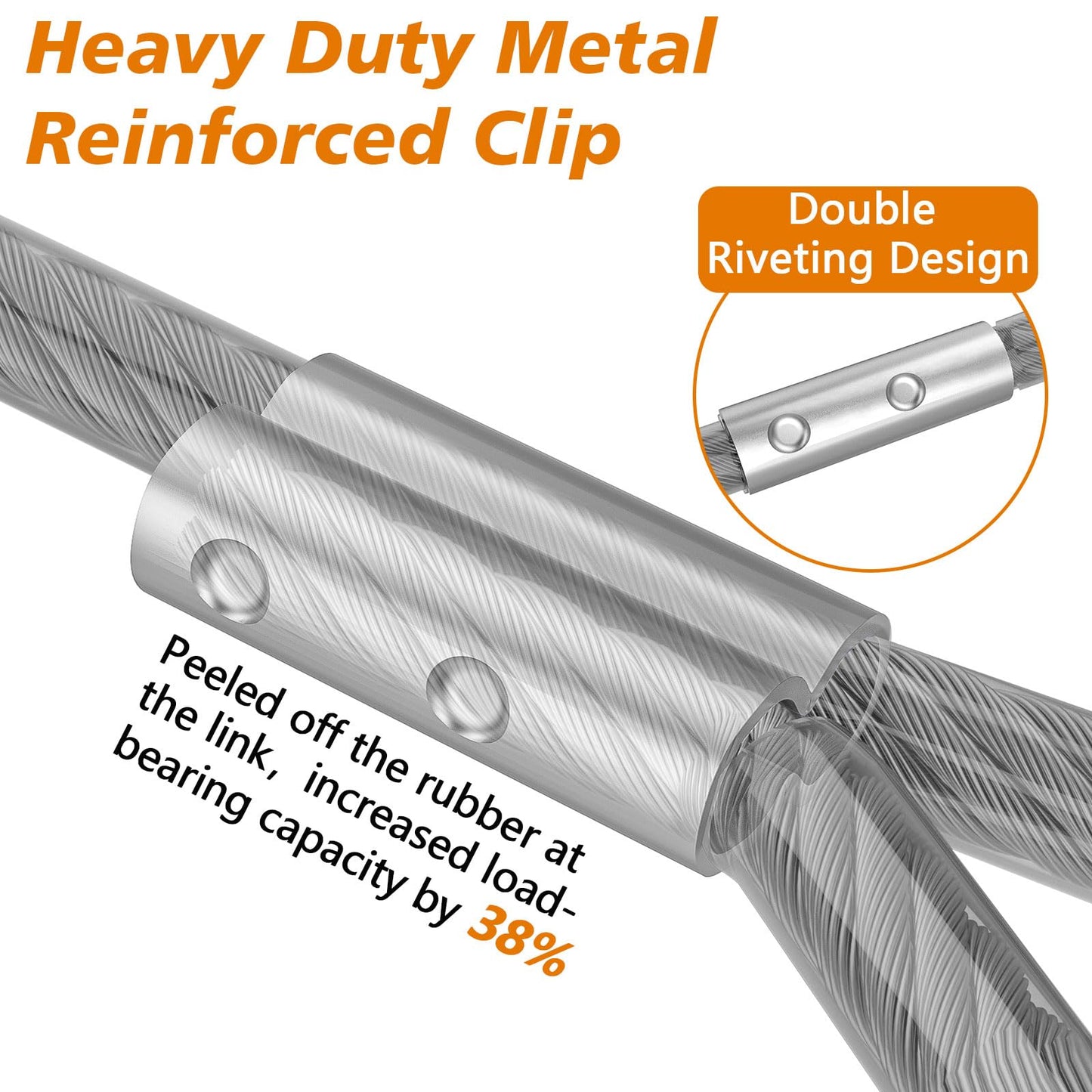 XiaZ Dog Tie Out Cable 20ft, Heavy Duty Dog Chains for Outside with Lockable Hook, Pet Runner Cable Leads for Yard, Dogs Line Tether for Small Medium Large Dogs Up to 250 LBS