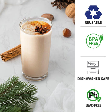 RÉALWÁY Bruchsichere Trinkgläser aus Kunststoff, 6er-Set, 500 ml, transparente, unzerbrechliche Becher für Küche, Pool und Terrasse – BPA-frei, spülmaschinenfest, Acrylbecher in Glasoptik.