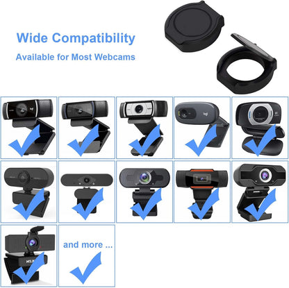 2 Pack Universal Webcam Cover, Desktop Computer External Webcam Lens Covers Shutter Cap Hood, Streaming Web Camera Privacy Cover Clip Compatible with Logitech HD Pro Webcams C270/C615/C920/C930e/C922X