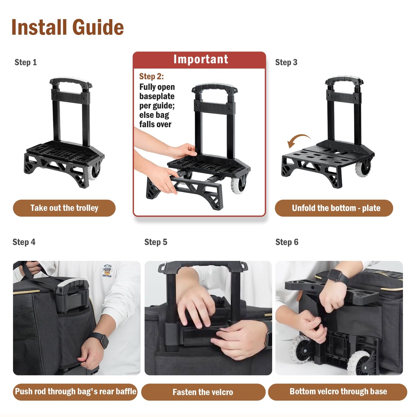 Sydioor Rollwagen für Lehrer, geräumige Tragetasche mit Rollen – ideal für Nähzubehör, Laptop und Bücher