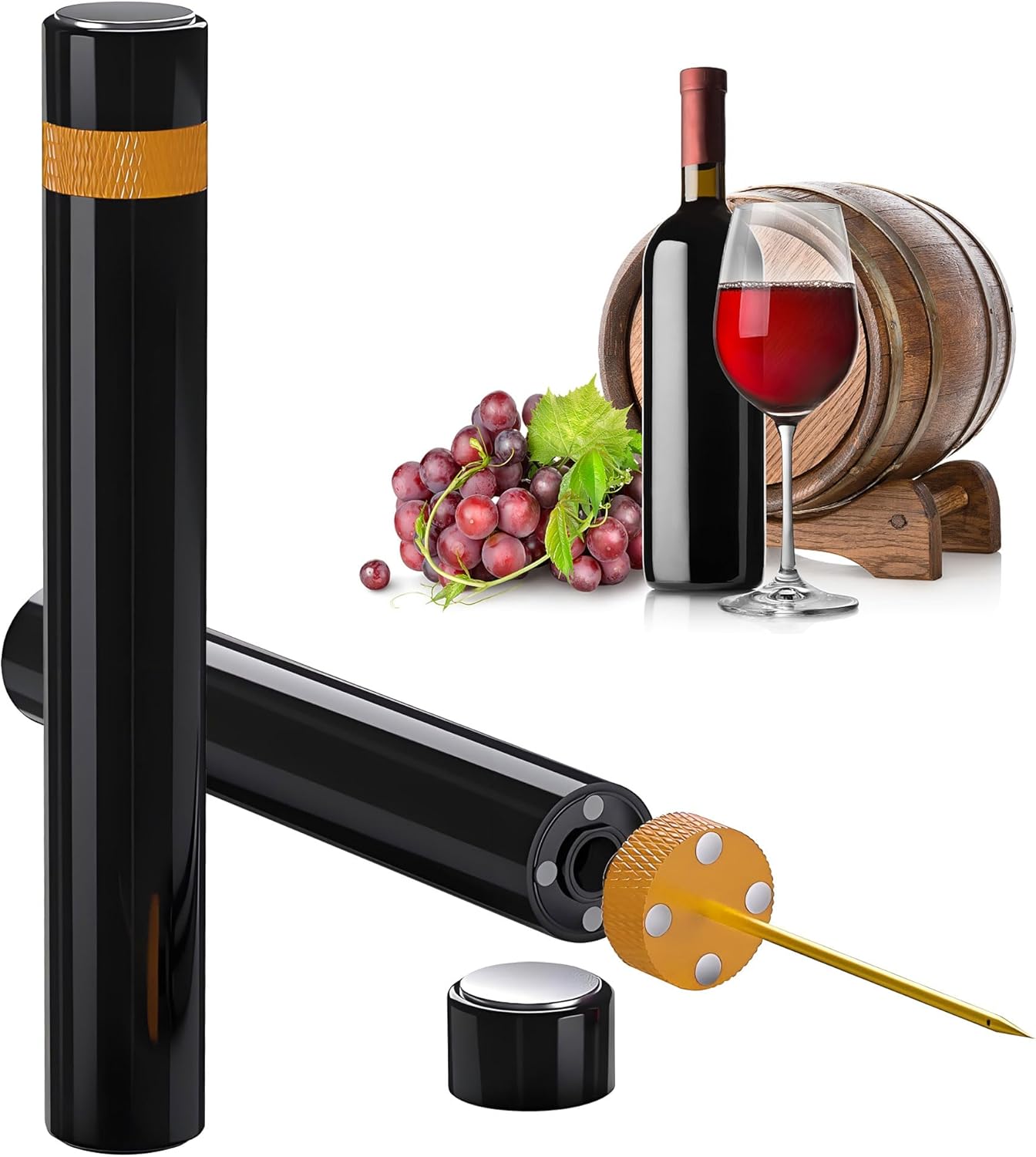 Mini Wine Opener | Travel Portable Pocket Air Pressure Pump Wine Bottle Opener | Assemblable Design Corkscrew 7S Quick Bottle Opening | for Home, Restaurant, Party,Wine Lovers