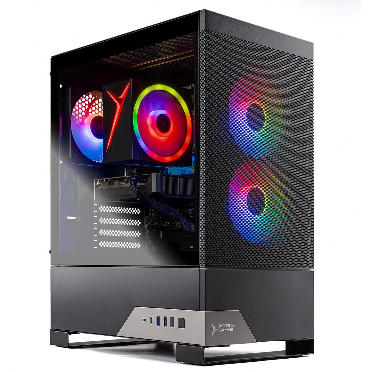 Skytech Gaming Nebula 2 Gaming PC, Intel i5 14400F 2.5GHz, NVIDIA RTX 5050 8GB, 1TB NVMe SSD, 16GB DDR5 RAM 5200, 650W Gold PSU, Wi-Fi, Win 11, Gaming Desktop