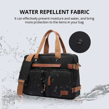 MOLNIA 3 in 1 Laptop Bag for Men, 17.3 Inch Work Bags for Men, Laptop Backpack, Briefcases, Messenger Bag, Computer Bags for Laptops for Men Women, Black