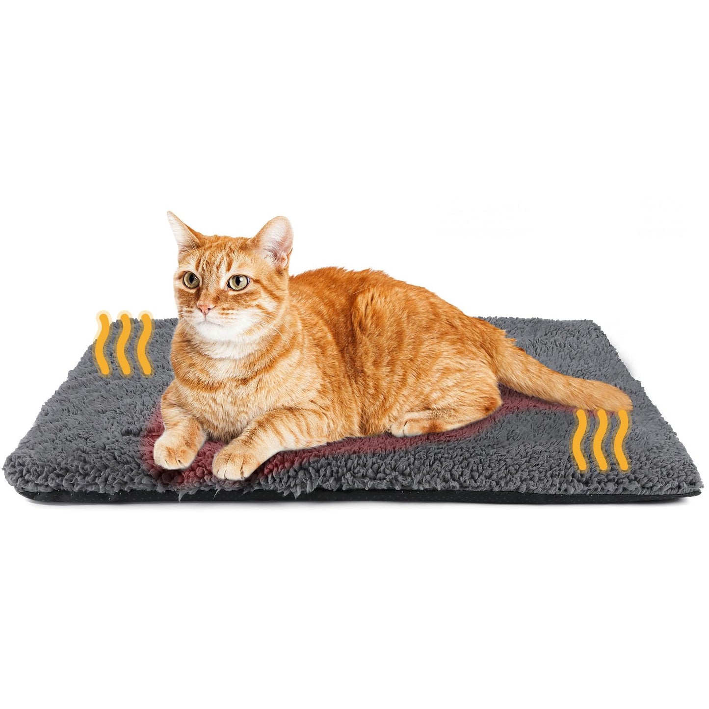 Self Warming Cat Bed Self Heating Cat Dog Mat 24 x 18 inch Extra Warm Thermal Pet Pad for Indoor Outdoor Pets with Removable Cover Non-Slip Bottom Washable Non Electric