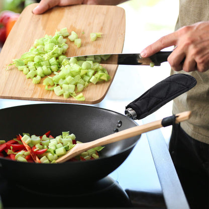 Patelai 4 Stück Pfannengriff-Überzüge, hitzebeständig, rutschfest, für Gusseisengriffe, ideal für die kalte Jahreszeit.