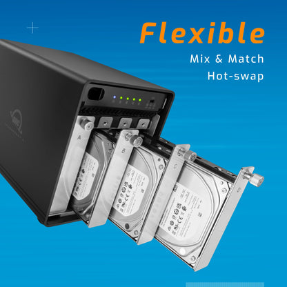 OWC ThunderBay 4 32 TB Vier-Bay Thunderbolt 40 Gbit/s Enterprise-Festplatten-RAID-Speicherlösung mit SoftRAID Premium