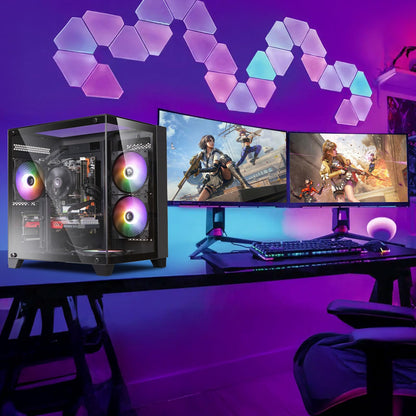 Prebuilt Gaming PC Desktop Computer,Intel Core i5 Desktop,Operating at A Frequency of 3.2-3.6 GHz,RX550 Graphics Card with 4GB GDDR5 Video Memory,16GB RAM, 512GB NVME SSD,WiFi5,RGB Fan x4 Windows 11